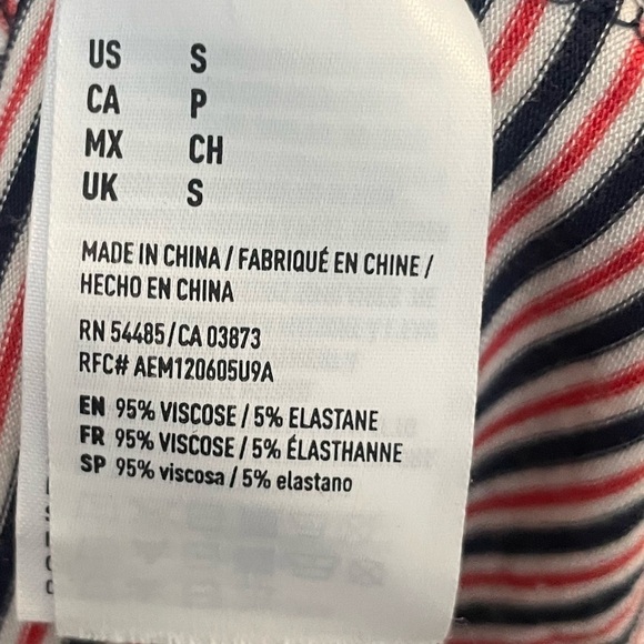 American Eagle Small Dress Bodycon Stripe Fitted Midi Dresses Summer Vacation Sm - Picture 5 of 8